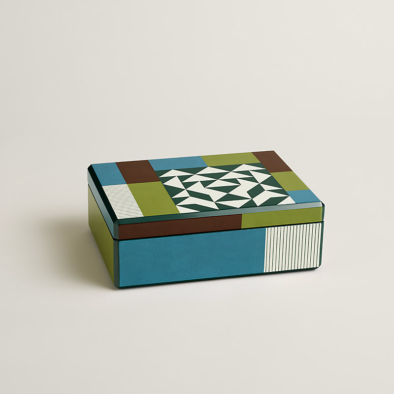 フィカス エルメス Facettes Lion watch box - White | Hermès Mainland China